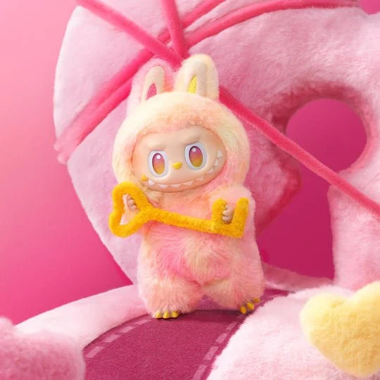 Labubu Plush Keychain – Pastel Monster Fur Bag Charm ميدالية مفاتيح قطيفة | Cute Collectible Plush Accessory UAE